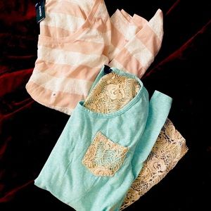 Bundle of New Express & Rue21 Lace / Crochet Tops